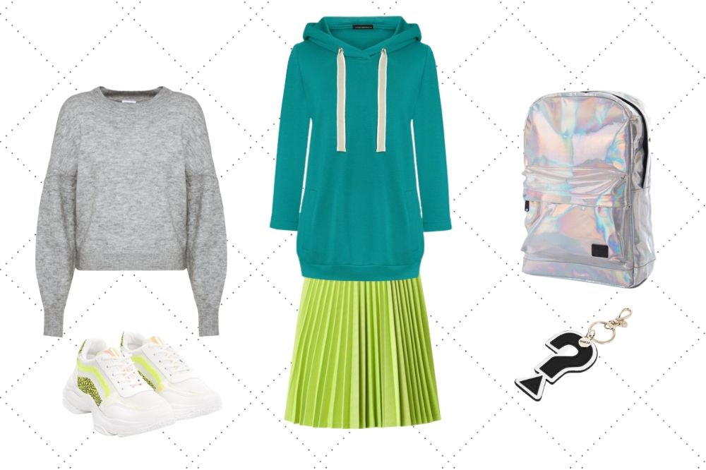 Plisowana spódnica w stylizacji szkolnej będzie świetnym pomysłem! fot. aboutyou.pl,born2be.pl,vitovergelis.pl, peek-cloppenburg.pl, answear.com, eobuwie.pl.