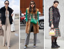 Kamizelka futrzana jest jednym ze stałych elementów mody ulicznej.