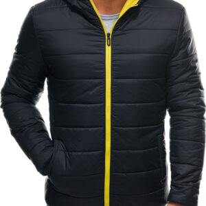 Czarna kurtka Edoti w stylu casual krótka