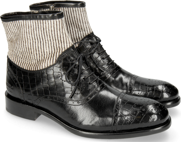 Czarne buty zimowe Melvin & Hamilton z zamszu na zamek