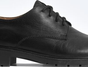 Czarne półbuty Big Star z płaską podeszwą sznurowane w stylu casual