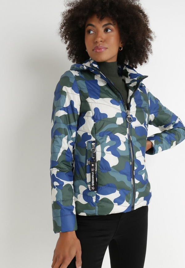 Granatowa kurtka born2be w stylu casual