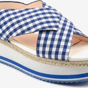 Granatowe sandały Gemre.com.pl na platformie