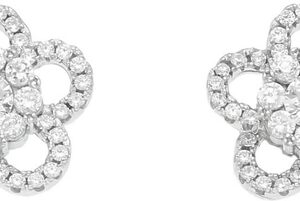 Irbis.style srebrne kolczyki kwiaty z cyrkoniami