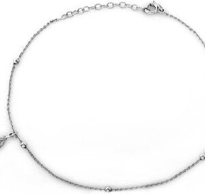 Lovrin SREBRNA BRANSOLETKA 925 NA KOSTKĘ Z PIÓRKIEM