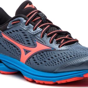 Niebieskie buty sportowe Mizuno z płaską podeszwą