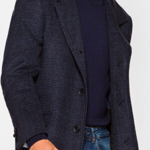 Płaszcz męski LANCERTO w stylu klasycznym z wełny