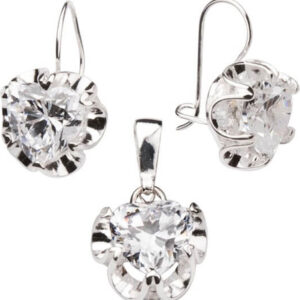 Polcaratdesign Komplet srebro cyrkonie KPL 952