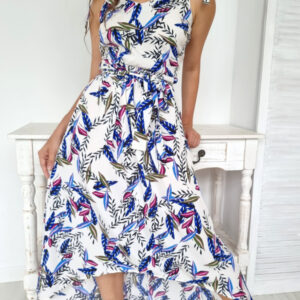 Sukienka Ottanta w stylu boho asymetryczna na ramiączkach