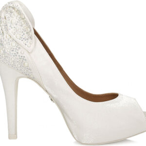 Szpilki Kazar ze skóry na wysokim obcasie z otwartym noskiem