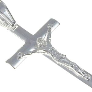 Valerio Duży srebrny krzyżyk krzyż na gruby łańcuch srebro 925 V007