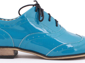 Zapato jazzówki - skóra naturalna - model 246 - kolor turkusowy